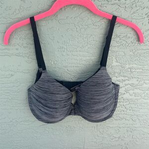 Victoria's Secret T-Shirt Bra 34DD Gray Heather Charcoal Padded Underwire